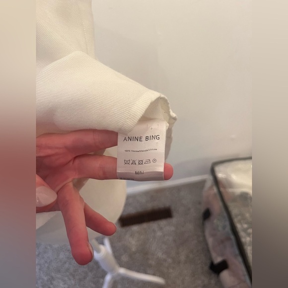 Anine Bing Lace Insert Top Cream Medium - Picture 4 of 4